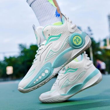 Баскетбольні кросівки High Top з антиковзким покриттям, легкі та зручні. Білі (41 EU, 2wei® Grün)