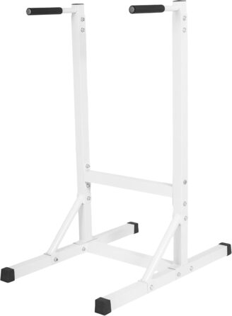 Станція для віджимань GORILLA SPORTS®, 98x65x125 см, до 150 кг, сталевий турнік, м'які ручки, чорна або біла, для фітнесу, паралети, бруси