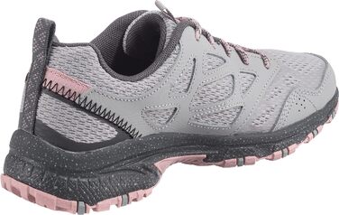 Кросівки Skechers 38 EU сірі зі шкіри та сітчастої тканини, рожева окантовка