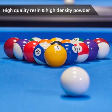 Набір куль для більярду PolyMath, повний комплект 16 куль, діаметр 57.2 мм, вага 170/180 г. Підходить для більярдного столу та демонстрації. Стандартний розмір, преміум якість.