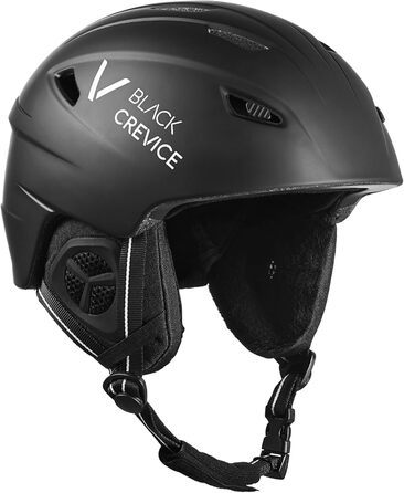 Шолом гірськолижний BLACK CREVICE Streif I, білий карбон матовий/чорний, регульований, для чоловіків та жінок