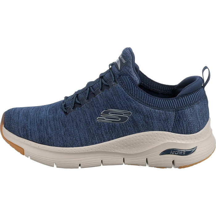 Чоловічі кросівки Skechers Arch Fit Waveport, 42 EU, темно-синій, сітчаста обробка