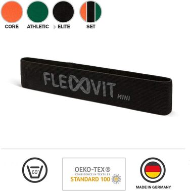 Набір фітнес-стрічок FLEXVIT Mini Band 3 шт. Athlete – еластичні фітнес-резинки для стабілізації, розтягування та мобілізації, різної жорсткості, для початківців і професіоналів