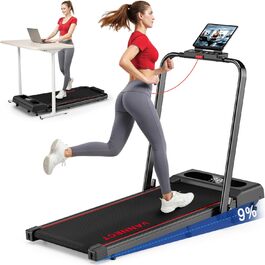 Vannect Walking Pad: Бігова доріжка для дому, 1-12 км/год, регулювання нахилу 9%, тихе, з LCD-дисплеєм, дистанційне керування + додаток, до 150 кг