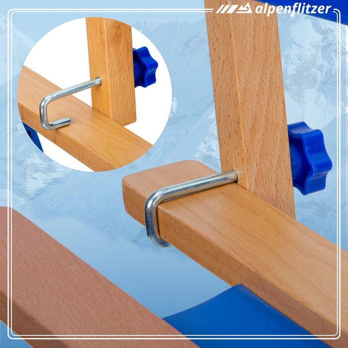 Дерев'яні санки Davoser Rodel 110 см - складані, для дітей, з бука (модель 24/25)