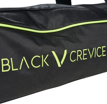Сумка для лиж Black Crevice, 1 пара, міцна лижна сумка з подвійними ручками та двосторонньою блискавкою, 180x17x18 см, чорна/жовта