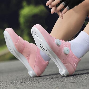 Жіночі велотуфлі для шосейної їзди, сумісні з Peloton Bike, SPD, SPD-SL, Look Delta. Рожевий, 39 EU