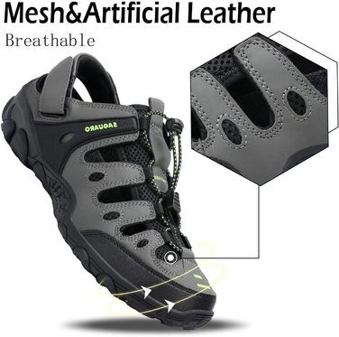 Зручні літні сандалі для чоловіків та жінок Saguaro для туризму та активного відпочинку (45 EU, Зелений)