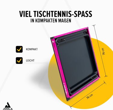 Стіл для пінг-понгу JOOLA Midsize, стіл для відпочинку, комплект з сіткою, чорно-фіолетовий