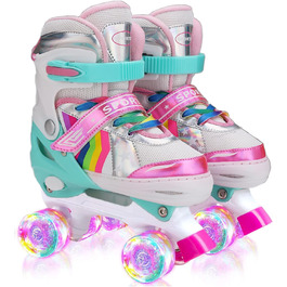 Дитячі ролики Sumeber з підсвічуванням, регульовані, рожеві (35-38)
