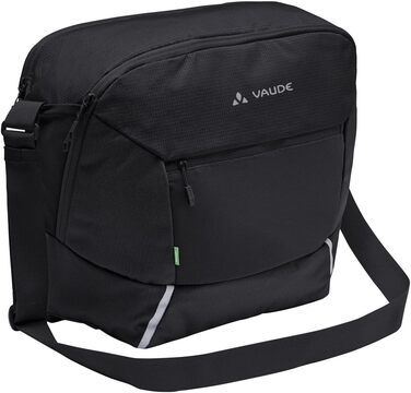 Месенджер-сумка VAUDE Cycle Messenger L для велосипеда, 20 л, чорна, з дощовиком, універсальний розмір