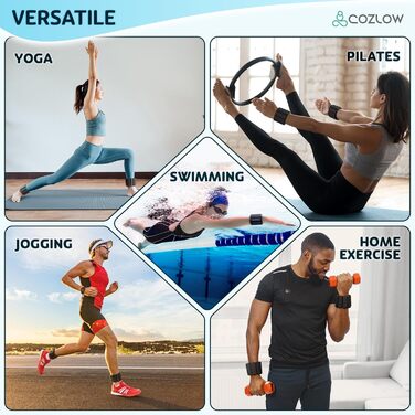 Гантелі для зап'ястя та кистей Cozlow (Чорні, набір 2 шт, 0.45 кг кожна)