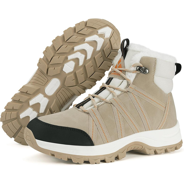 Зимові черевики Mishansha для жінок, утеплені, водонепроникні, для піших прогулянок, розмір 36-42, колір абрикосовий