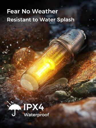 Ліхтар кемпінговий акумуляторний акумуляторний LED Shark з USB, IPX4, 5 кольорів, портативний, для відпочинку, походів, риболовлі, з брелоком