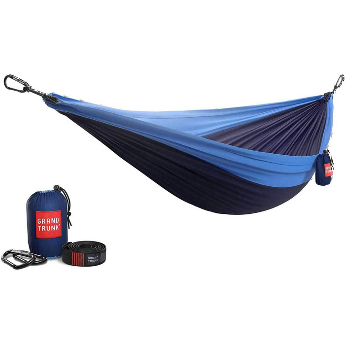 Гамак Grand Trunk Doppel-Fallschirm Nylon синьо-блакитний подвійний для відпочинку