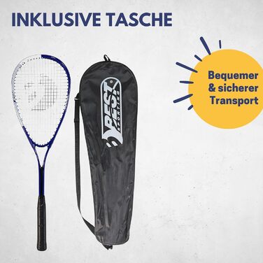 Сквош ракетка Best Sporting XT-Line I з чохлом, алюміній, ергономічна ручка, 59 см
