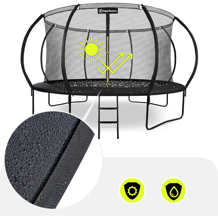 Трамплін гірський Hypermotion Outdoor для дітей 244/305/366/430/487 см - швидковисихаючий, водостійкий, велика пружність, для саду (діаметр 430 см / 14 футів)