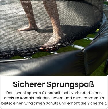 Батут Zero Gravity Outdoor Ø 183/244/305/366/427 см, TÜV GS, комплект з драбиною, відеоінструкція, Ultima 4 моделі Ø 305 см, чорний