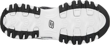 Кросівки жіночі Skechers D'Lites Biggest Fan чорного кольору з сіткою та срібною обробкою, 39 EU