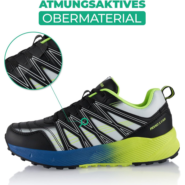 Черевики для піших прогулянок для жінок та чоловіків, трекінгові черевики, дихаючі, чорно-зелені (36 EU)