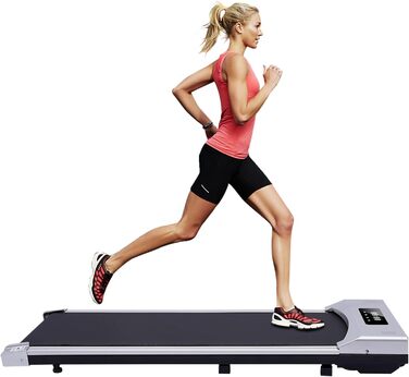 Доріжка для ходьби Walking Pad, компактна бігова доріжка для дому та офісу, срібляста, з LCD-дисплеєм і пультом, під стіл