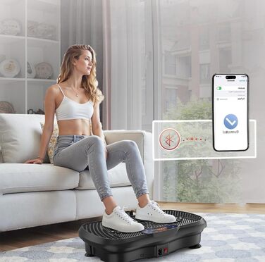 Вібраційна платформа для тренувань, покращена модель 2025 року, для лімфодренажу, 120 швидкостей, вантажопідйомність 204 кг, для чоловіків та жінок