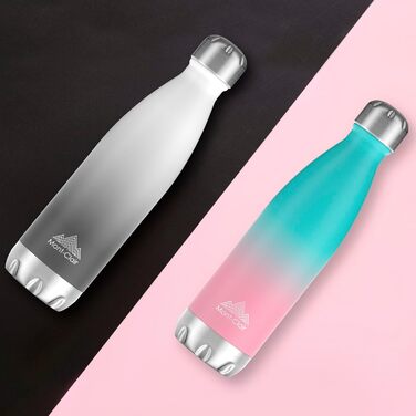 Фляга Mont-Clair з нержавіючої сталі 750 мл - термос, без BPA, витримує 24 години холод та 12 годин тепла, не протікає, кольоровий градієнт Cyan Pink