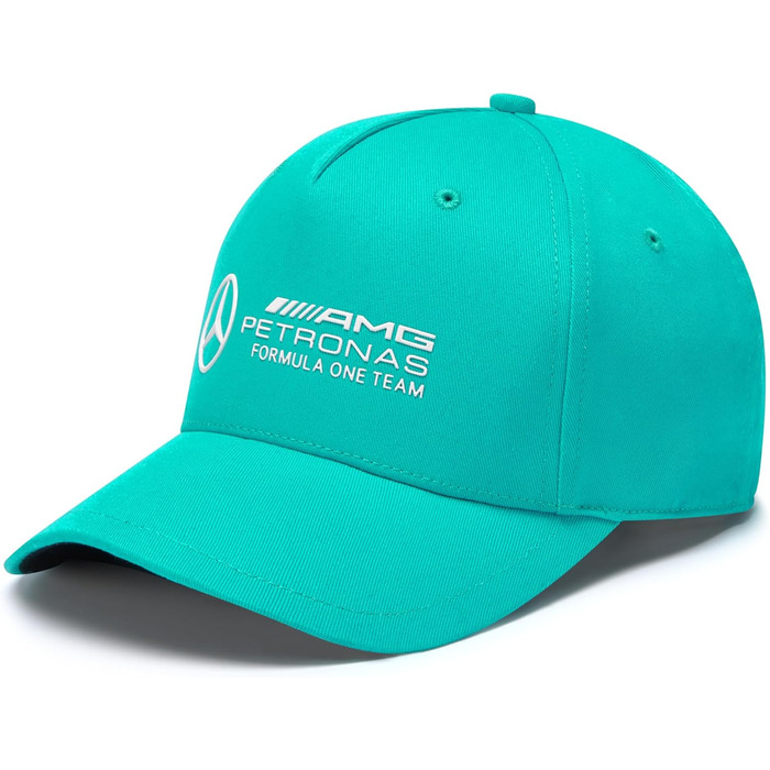 Кепка Mercedes AMG Petronas F1 з 3D логотипом команди, синій колір, універсальний розмір