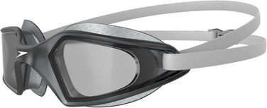 Окуляри для плавання Speedo Hydropulse - унісекс, комфортна посадка, регульована конструкція (білий/слон/світло-димний колір)