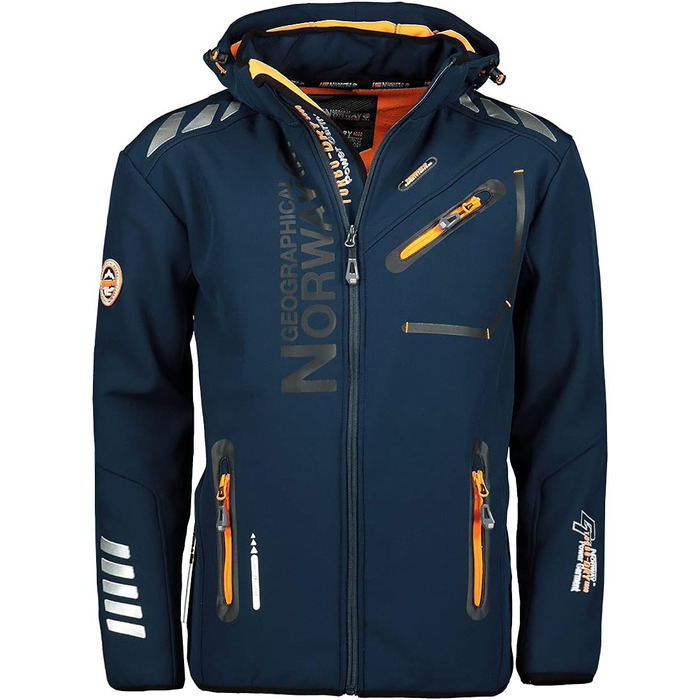 Куртка Softshell Geographica Norway Royaute для чоловіків, водонепроникна, вітростійка, для туризму та катання на лижах, блакитна (M)