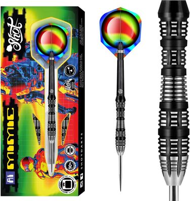 Професійні дротики Shot! Darts AI Mimic 90% вольфрамові 23 г, сталевий наконечник, для жінок і чоловіків, набір з Нової Зеландії