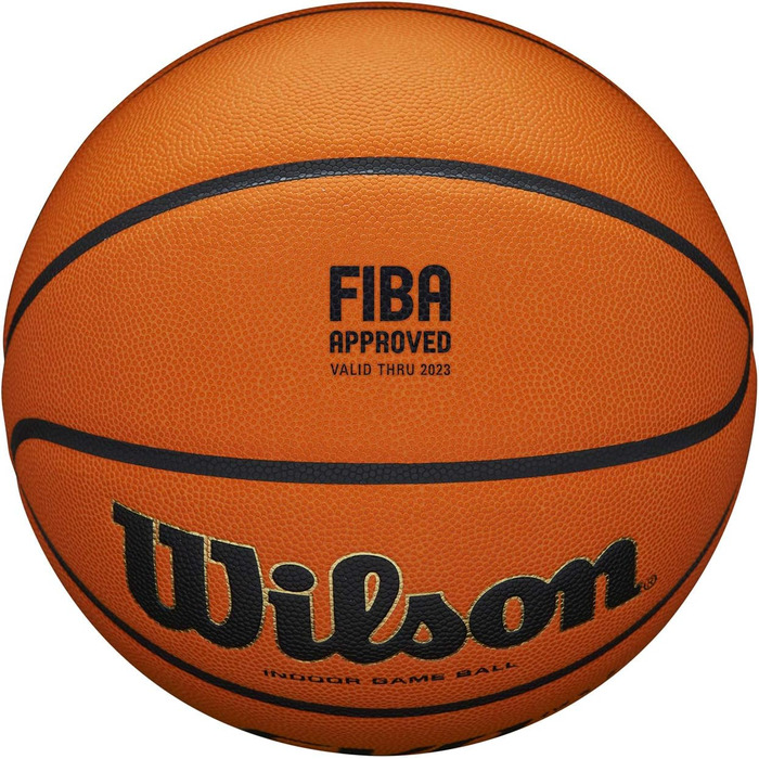 Баскетбольний м’яч Wilson EVO NXT FIBA, композитна шкіра, розмір 7, для залу, коричневий