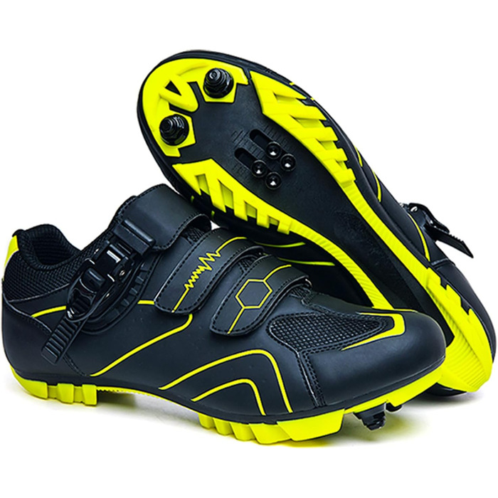 Чоловічі велосипедні кросівки для MTB - сумісні з SPD, для їзди по бездоріжжю та в приміщенні, з швидкою шнурівкою (41 EU, D)
