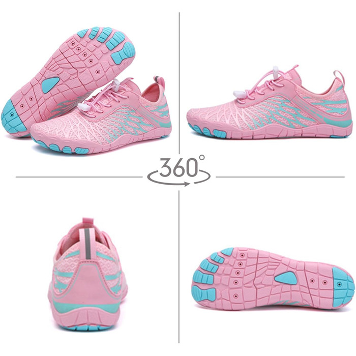 Взуття для фітнесу RUIYI для чоловіків та жінок, підошва з неслизьким покриттям, широка передня частина, рожевий, 42 EU