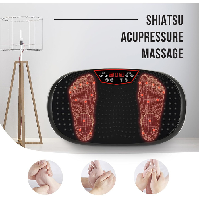 Вібраційна платформа EILISON FitMax 3D XL для тренувань всього тіла з петлями – лімфодренажний тренажер для схуднення, фітнесу та відновлення