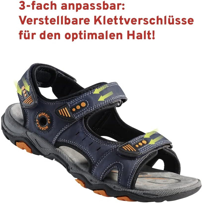 Трекінгові сандалі NORDCAP для жінок та чоловіків, зручні для піших прогулянок, з профільною підошвою та застібкою-липучкою, розміри 37-46, різні кольори, джинсовий синій