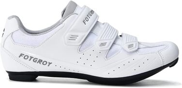 Велосипедні туфлі для жінок, шосейні велотуфлі з шипами, сумісні з Peloton SPD ARC Look Delta, унісекс, велотуфлі для занять фітнесом в приміщенні та на вулиці, 41 EU, білі