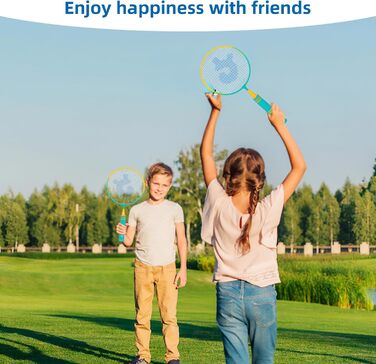 Набір для бадмінтона QKTYB для дітей від 4 до 8 років, легкий алюмінієвий, для початківців, з сумкою, зелений (кольоровий)