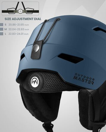 OutdoorMaster лижний шолом з маскою для дорослих, чоловіків, жінок та підлітків, 12 вентиляційних отворів, для сноуборду та лиж