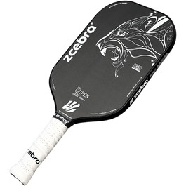 Zcebra Pickleball The Queen — падельна ракетка з чистого карбону T700, 16 мм, термоформована, сертифікована для Pickleball у США, чорна