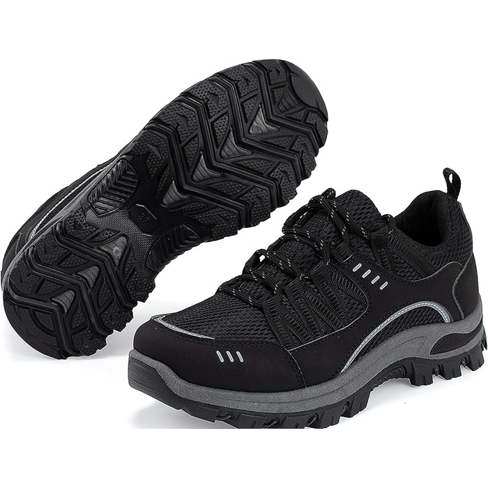 Жіночі трекінгові черевики JOMIX - Легкі черевики для хайкінгу, трекінгу та альпінізму. Зручні, дихаючі, з антиковзкою підошвою (40 EU, Чорний)