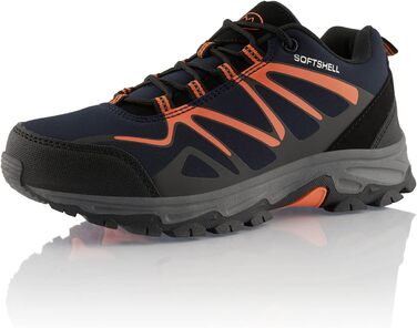 Черевики для піших прогулянок для жінок та чоловіків, трекінгові черевики, дихаючі, чорно-зелені (37 EU, темно-синьо-помаранчеві)