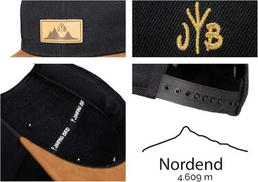 Унісекс кепка-снапбек Jumping Bird чорна, регульована бейсболка для активного відпочинку