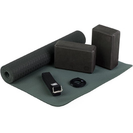 Комплект для йоги Bodhi Yoga Starter: килимок TPE, 2 блоки EVA, ремінь бавовна, набір для початківців