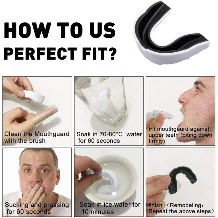 Захист рота для дітей та підлітків, 3 шт. (EVA, двоколірний) для футболу, MMA, боксу, регбі, кікбоксингу, Taekwondo, софтболу, лакросу