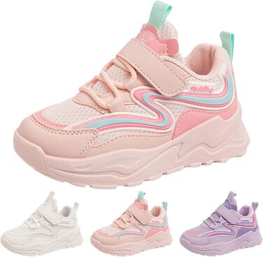 Дитячі спортивні кросівки для хлопчиків та дівчаток: дихаючі, легкі, унісекс, з антиковзкою підошвою та кріпленням на липучці. Ідеально для залу, фітнесу та тенісу. Розмір 29 EU, колір білий