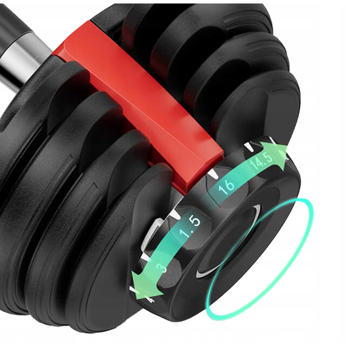 Регульовані гумовані гантелі Eiflex 1 x 24 кг