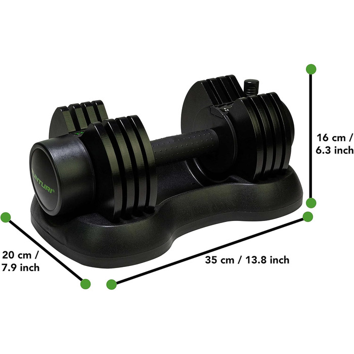 Регульована гантеля Tunturi Selector до 12,5 кг, крок 2,5 кг