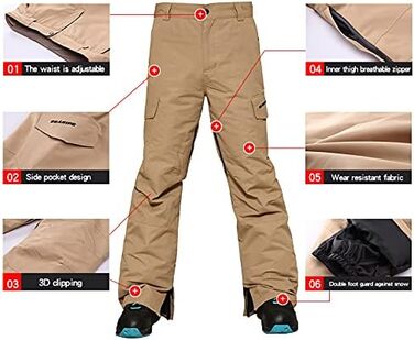 Чоловічий зимовий комбінезон для сноубордингу та катання на лижах. Водонепроникний, вітронепроникний, ізольований. Розмір M, колір блакитний