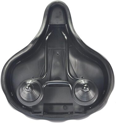 UPANBIKE Сідло для велосипеда Superweich: комфортне шкіряне з амортизацією та розширеним федеральним подушками (чорне)